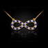 Blue sapphire infinity necklace.