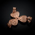 3pc Rose Gold 'BFF' Heart Charm Necklace Set