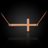 14k solid rose gold sideways cross