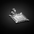 Polished White Gold Aries Zodiac Sign Rectangular Pendant Necklace