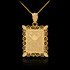 Gold Cancer Zodiac Sign Filigree Pendant Necklace