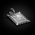 White Gold Virgo Zodiac Sign Filigree Square Pendant Necklace