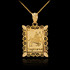 Gold Sagittarius Zodiac Sign Filigree Pendant Necklace