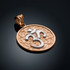 Two-Tone Rose Gold Om Medallion Pendant Necklace