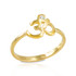Dainty Gold Om Diamond Ring