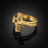 Gold Open Crucifix Cross Ring