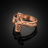 Rose Gold Open Crucifix Cross Ring