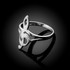 White Gold G-Clef Treble Music Note Ring