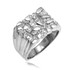 White Gold Mens Nugget Ring