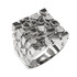 Men's White Gold Square Nugget Ring