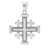 White Gold Jerusalem Cross Pendant