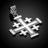 White Gold Jerusalem Cross Pendant