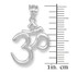 Solid White Gold Om/Ohm Pendant