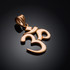Solid Rose Gold Om Pendant Necklace