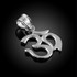 White Gold Om Pendant