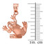 Solid Rose Gold Frog Charm Necklace
