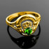 Gold Claddagh Ring with Emerald