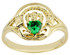 Gold Claddagh Ring with Emerald