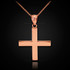 Rose Gold Greek Cross Pendant Necklace