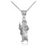 White Gold Saint Jude Charm Necklace