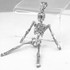 Diamond-Cut White Gold 3D Skeleton Dangle Pendant