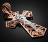Two-tone Rose Gold Men's Crucifix Pendant
