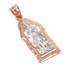 Two-tone Rose Gold Virgin Mary Guadalupe Pendant