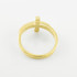 Solid Gold Sideways Cross Ring