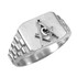 Mens White Gold Masonic Rolex Ring