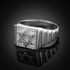 White Gold Star of David Jewish Ring
