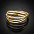 Solid Yellow Gold Layered Ring