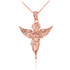 Rose Gold Angel Pendant Necklace