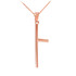 Rose Gold Police Baton Club Pendant Necklace