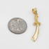 Gold Islamic Scimitar Pendant