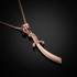 Rose Gold Islamic Scimitar Necklace