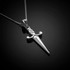 White Gold Dagger Necklace.
