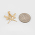 Yellow Gold Crossing Daggers Charm Necklace