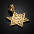 Gold Star of David Chai Pendant