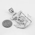 White Gold Anchor Cross Pendant