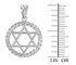 White Gold Star of David Pendant