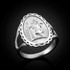 White Gold St. Christopher Ring
