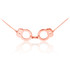 14k Rose Gold Handcuffs Necklace