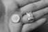 Mens Polished White Gold Nugget Ring