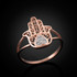 Rose Gold Diamond Hamsa Ring
