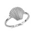 White Gold seashell ring.