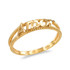 Gold AMOR Ladies Milgrain Ring