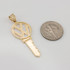 Yellow Gold VW Volkswagen Key Pendant Necklace