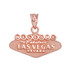 Rose Gold Welcome to Las Vegas Pendant Necklace