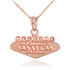 Rose Gold Welcome to Las Vegas Pendant Necklace