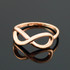 Polished Rose Gold Infinity Ring